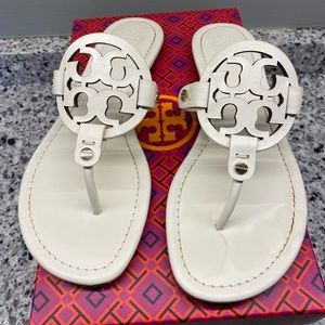 Tory Burch Miller Sandals in Bleach -8 worn twice